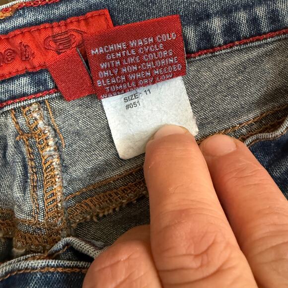 Vintage Bongo Womens Jeans Size 11 Flare Bootcut Embroidered 90s Tribal Y2K - Picture 5 of 10